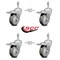 Service Caster 4 Inch Gray Polyurethane Swivel 3/8 Inch Stem Caster Set with Total Lock Brake SCC-TSTTL20S414-PPUB-381615-4 - alternate 4